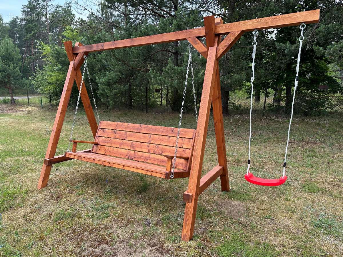 Supynės visai šeimai. Medinės supynės. - nuotraukos Nr. 3