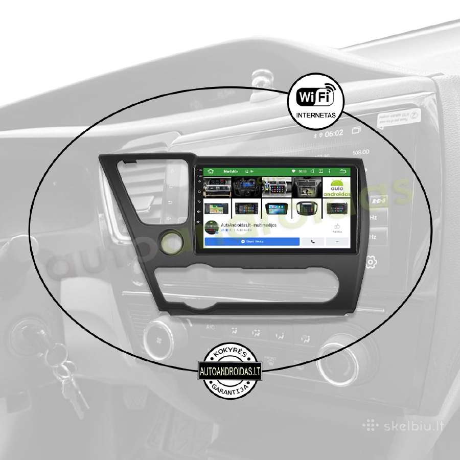 Honda Civic 2013-17 Android multimedia WiFi/GPS/bt - nuotraukos Nr. 3