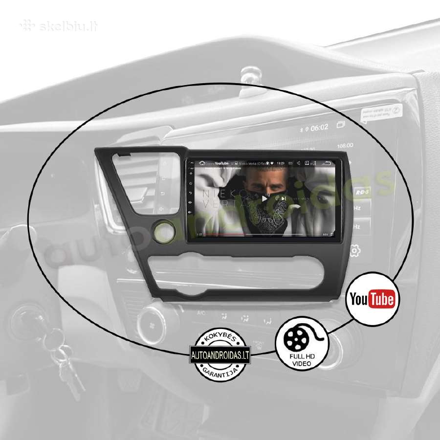 Honda Civic 2013-17 Android multimedia WiFi/GPS/bt - nuotraukos Nr. 9