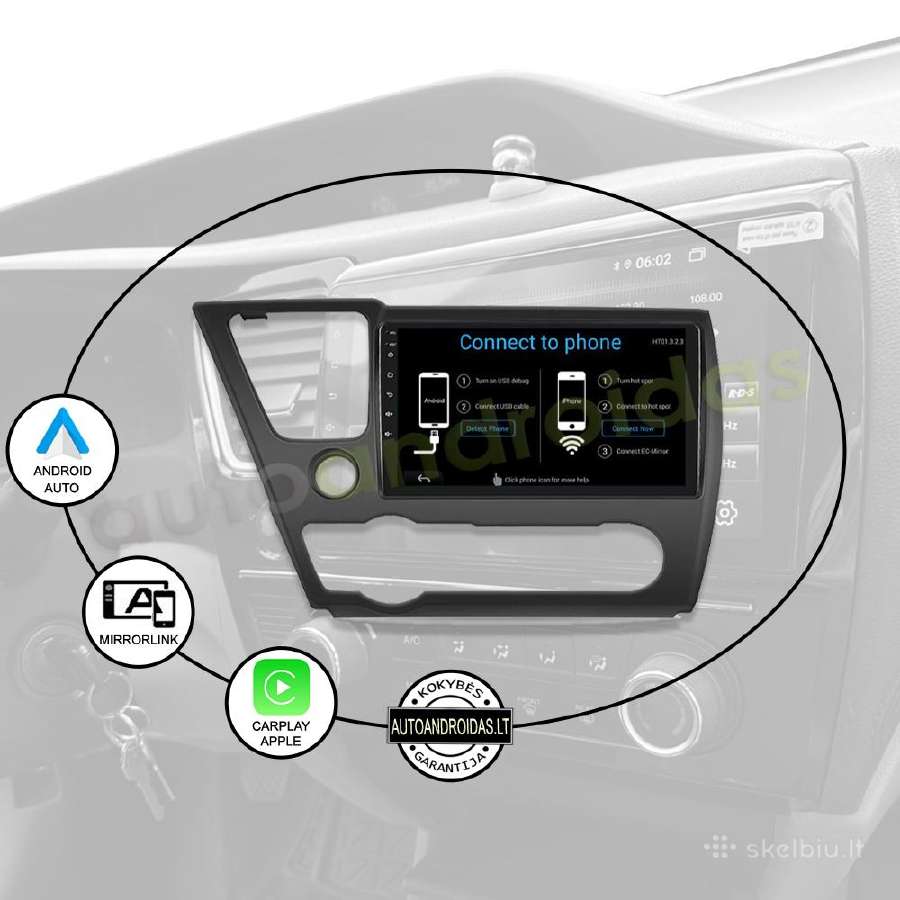 Honda Civic 2013-17 Android multimedia WiFi/GPS/bt - nuotraukos Nr. 10
