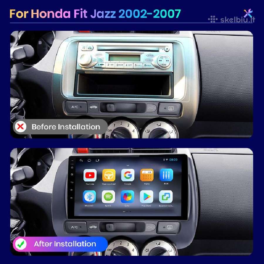 Honda Jazz 2002-2020 android multimedija - nuotraukos Nr. 6