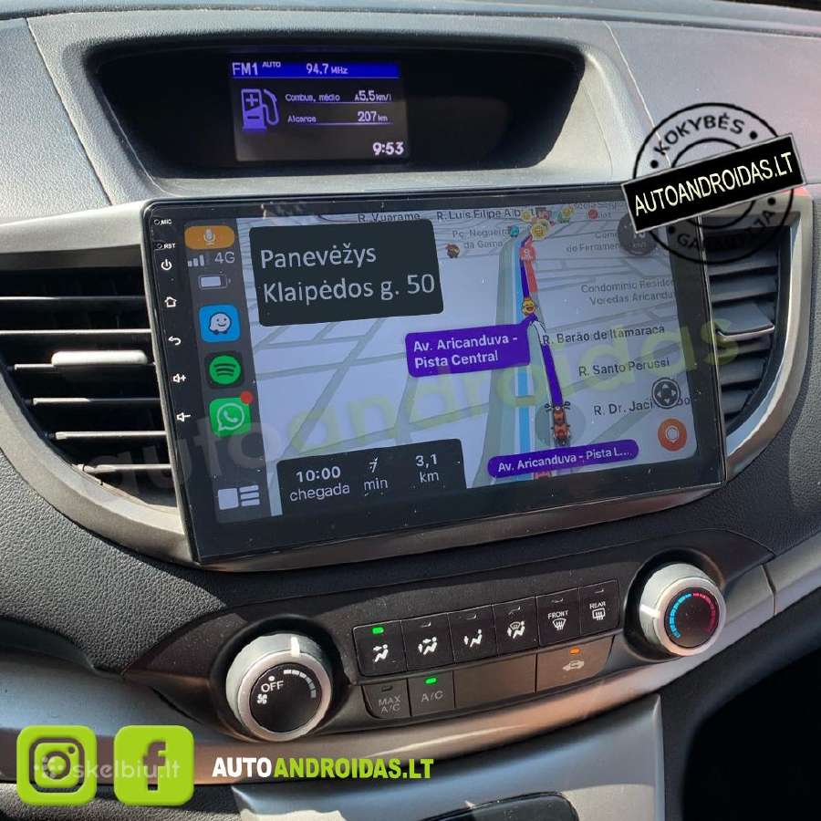 Honda Crv 2012-18 Android multimedia Usb/GPS/WiFi