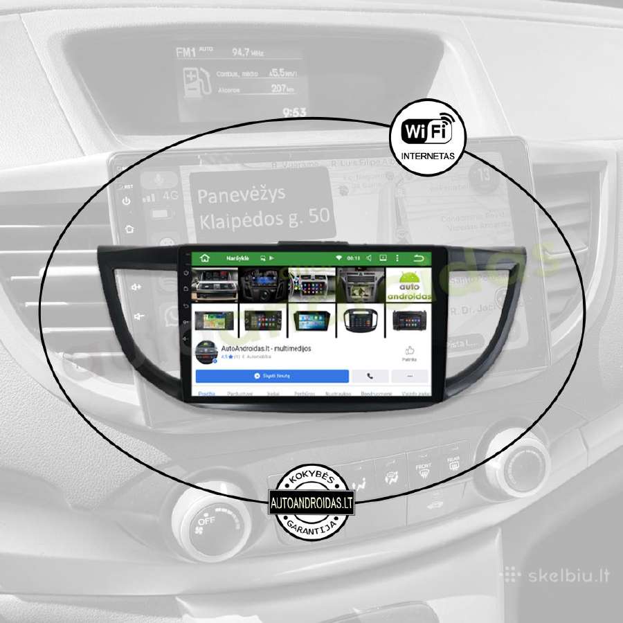 Honda Crv 2012-18 Android multimedia Usb/GPS/WiFi - nuotraukos Nr. 3