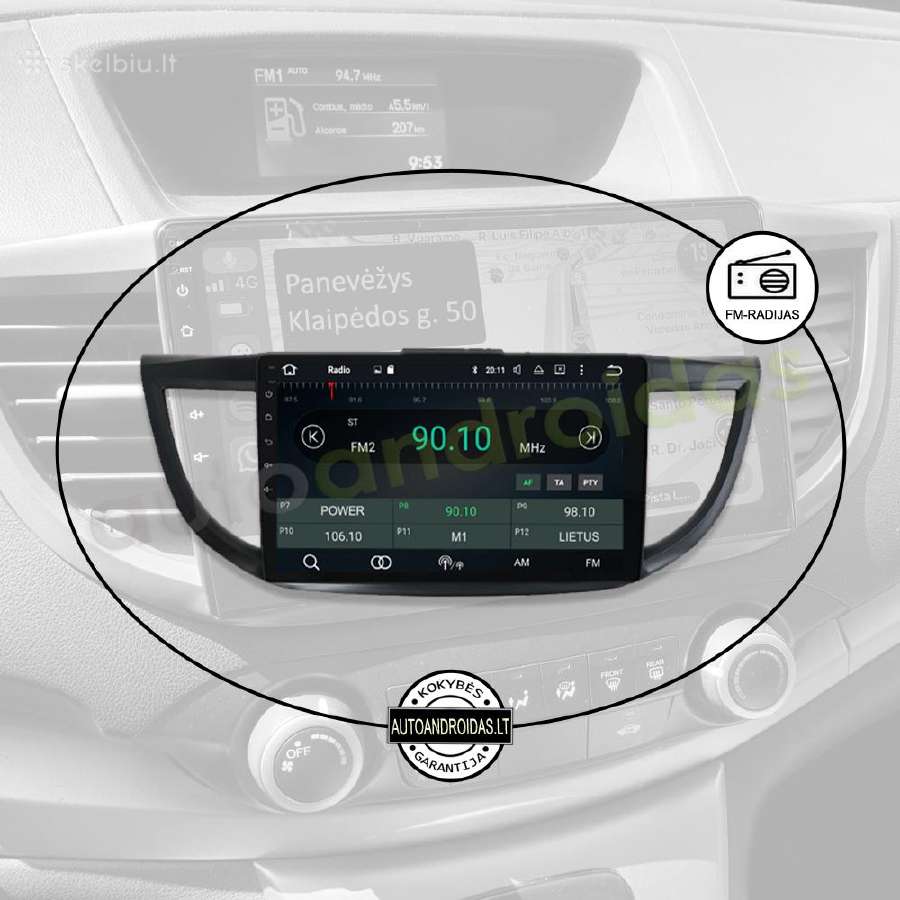 Honda Crv 2012-18 Android multimedia Usb/GPS/WiFi - nuotraukos Nr. 4