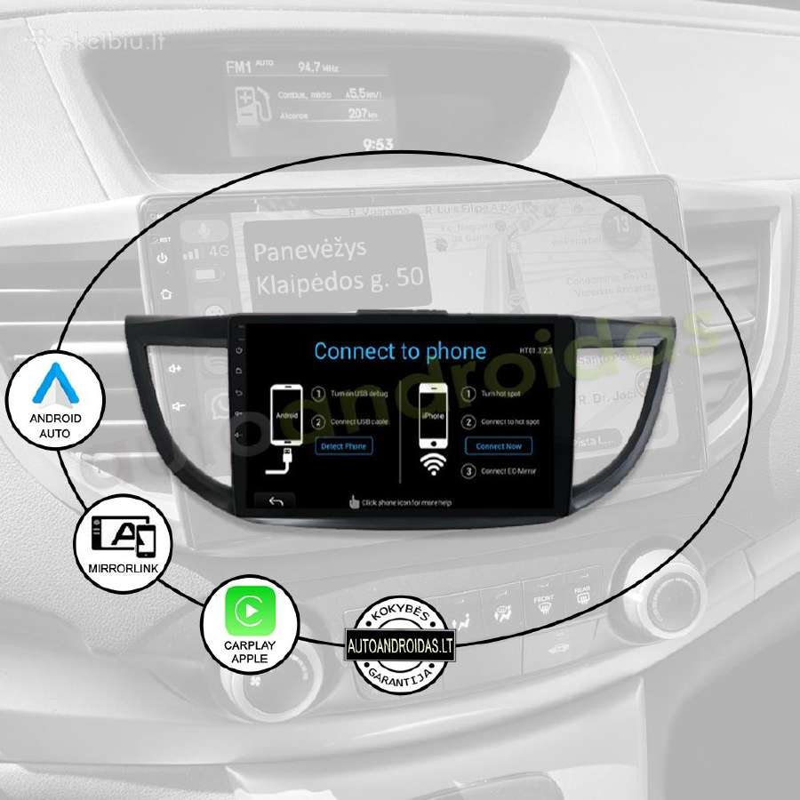 Honda Crv 2012-18 Android multimedia Usb/GPS/WiFi - nuotraukos Nr. 10