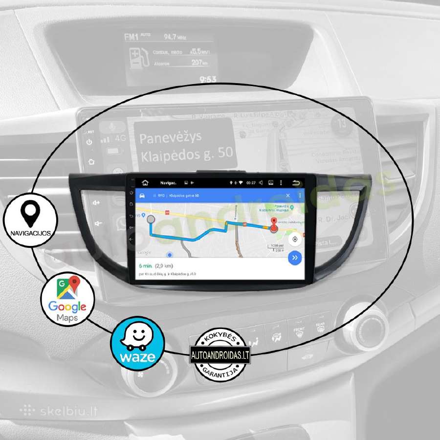 Honda Crv 2012-18 Android multimedia Usb/GPS/WiFi - nuotraukos Nr. 11