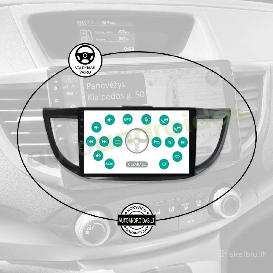 Honda Crv 2012-18 Android multimedia Usb/GPS/WiFi - nuotraukos Nr. 12