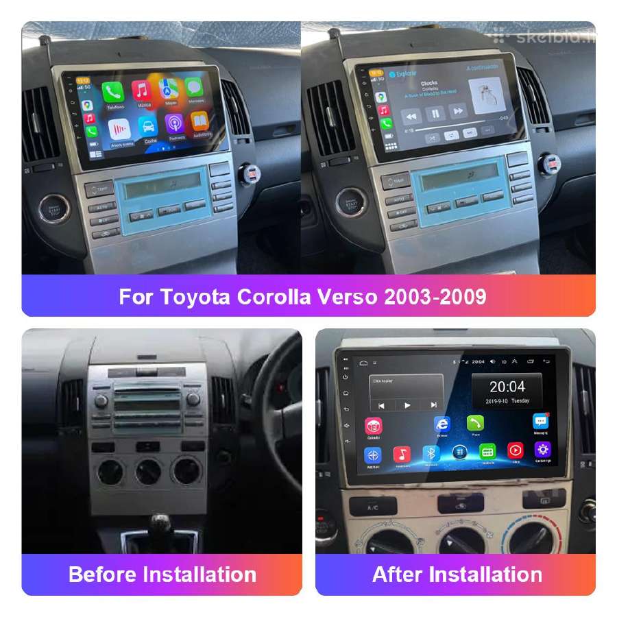 Toyota Corolla Verso 2003-2009 android multimedija - nuotraukos Nr. 4