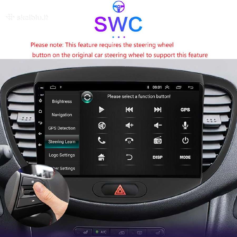 Toyota Corolla Verso 2003-2009 android multimedija - nuotraukos Nr. 5