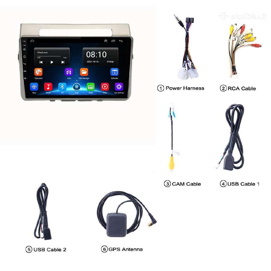 Toyota Corolla Verso 2003-2009 android multimedija - nuotraukos Nr. 10