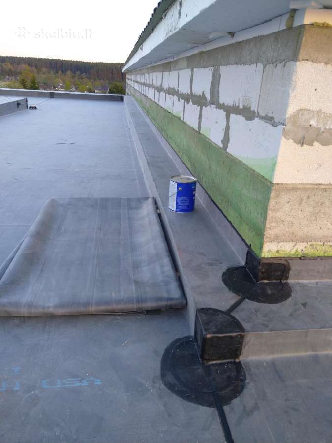 Epdm dangos montavimas, plokščių stogų šiltinimas - nuotraukos Nr. 14