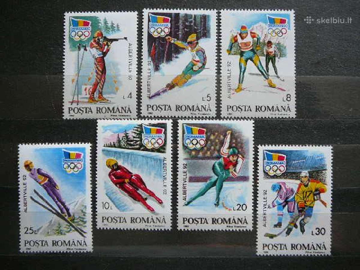 Olimpines ziemos Rumunija 1992 Mnh rm4761