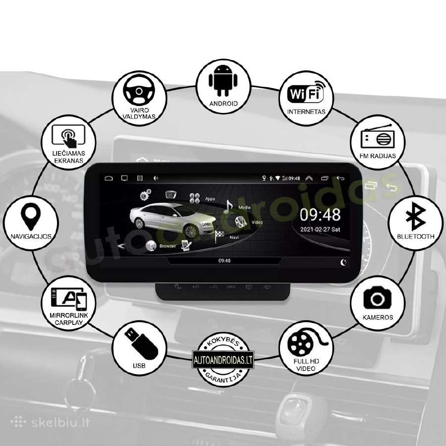 Audi A6 C6 2005-2011 Android multimedia GPS/WiFi - nuotraukos Nr. 2