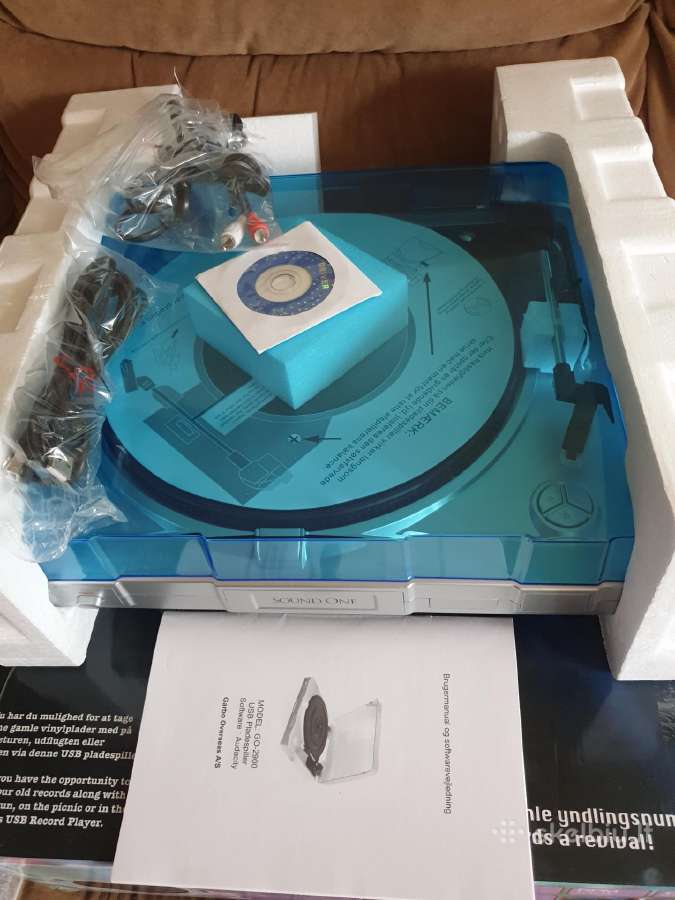 Naujas patefonas Sound One Go-2900 iš Danijos