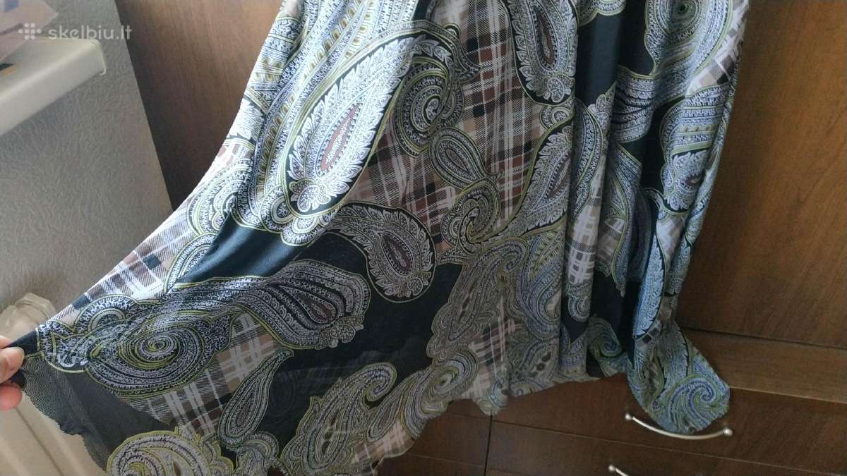 Lengva trikotažinio tinklelio suknelė su tinklelio - nuotraukos Nr. 4