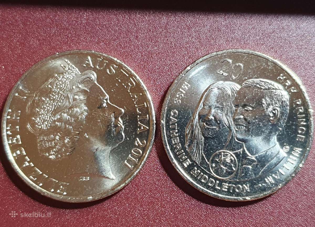 Australija 20 Centų, 2011 Viljamo Ir Katerinos Ves