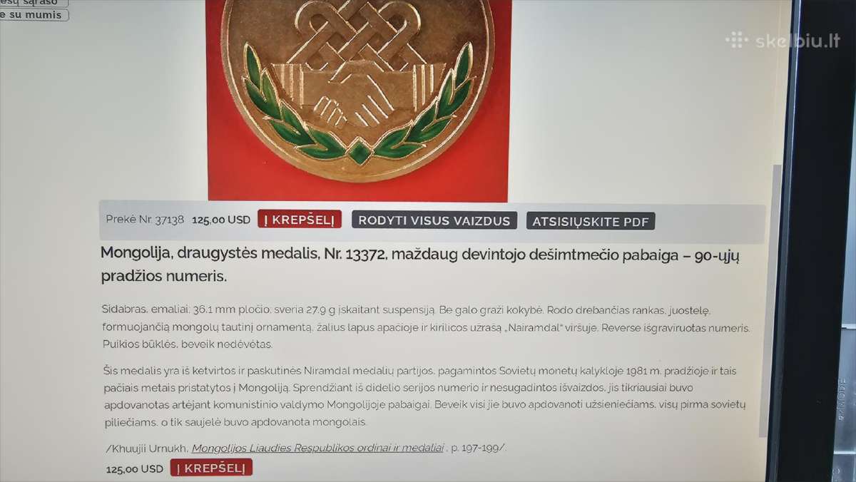 Vienas iš didžiausių Mongolijos apdovanojimų. - nuotraukos Nr. 4