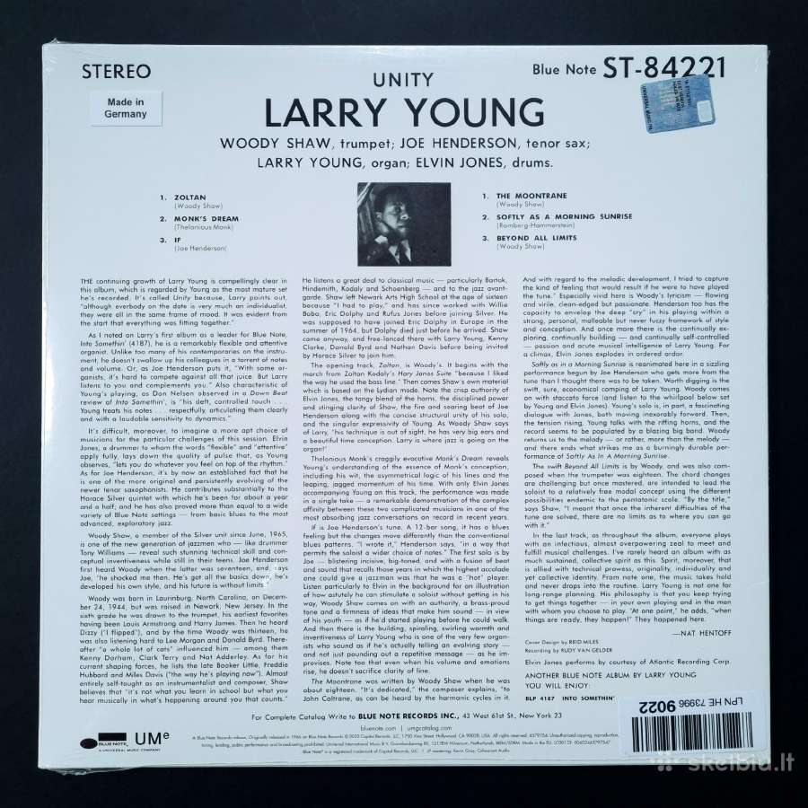 Jazz Lp. Larry Young - Unity - nuotraukos Nr. 2