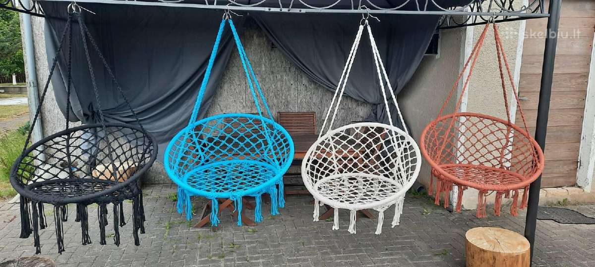 Pakabinamos sūpynės hamakas (su atlošu)