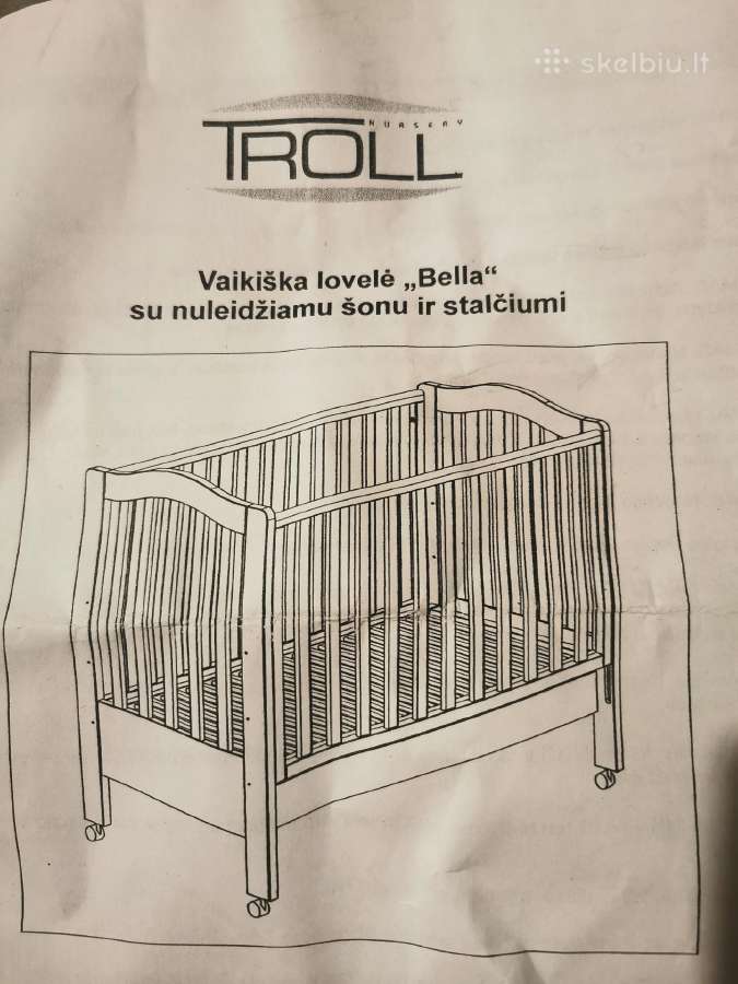 Lovytė vaikiška Troll su stalčiumi