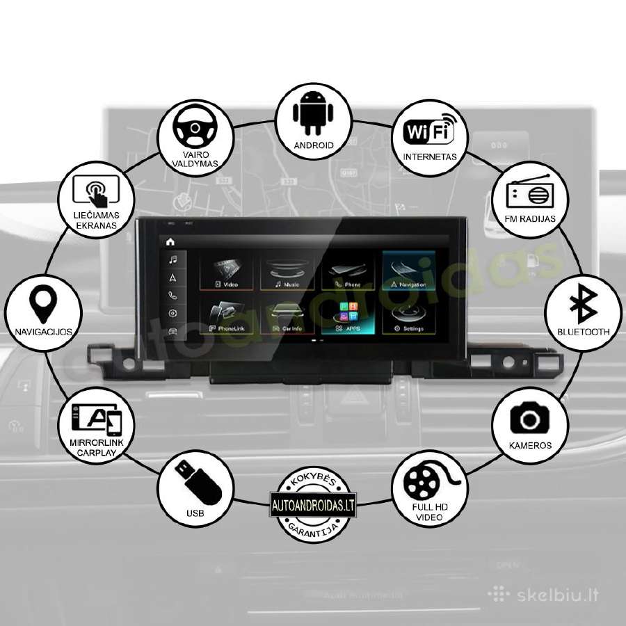 Audi A6 C7 A6l A7 2012-2019 Android multimedia GPS - nuotraukos Nr. 2