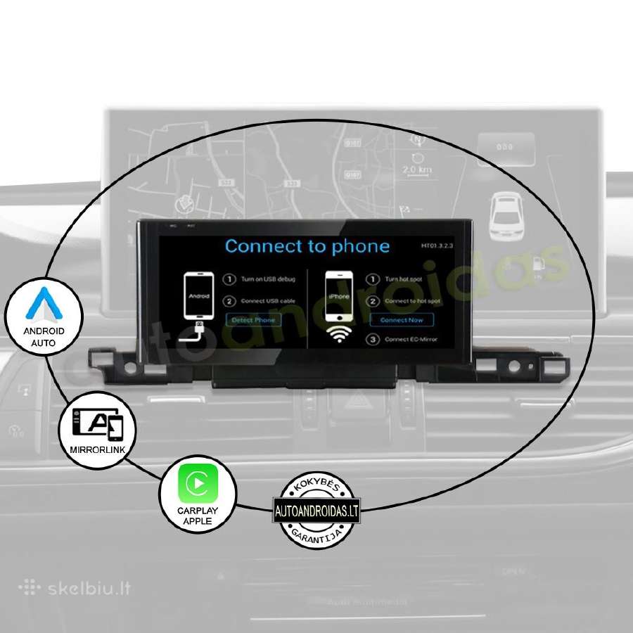 Audi A6 C7 A6l A7 2012-2019 Android multimedia GPS - nuotraukos Nr. 9