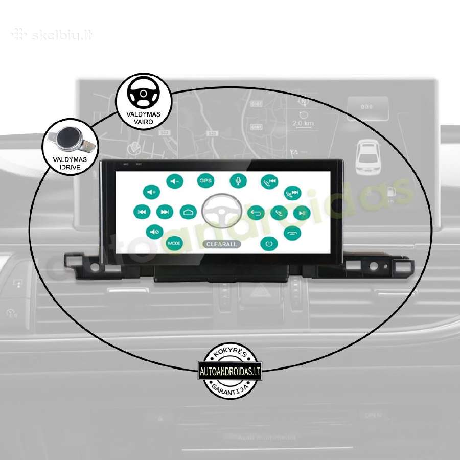 Audi A6 C7 A6l A7 2012-2019 Android multimedia GPS - nuotraukos Nr. 11