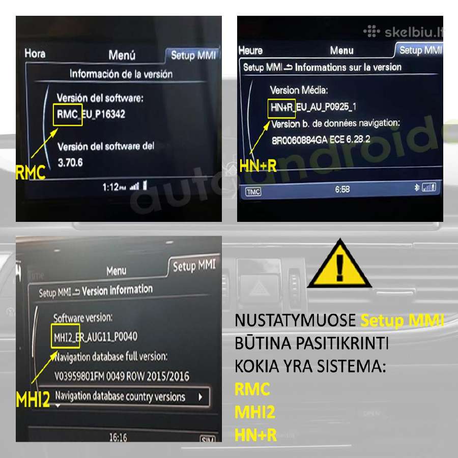 Audi A6 C7 A6l A7 2012-2019 Android multimedia GPS - nuotraukos Nr. 13