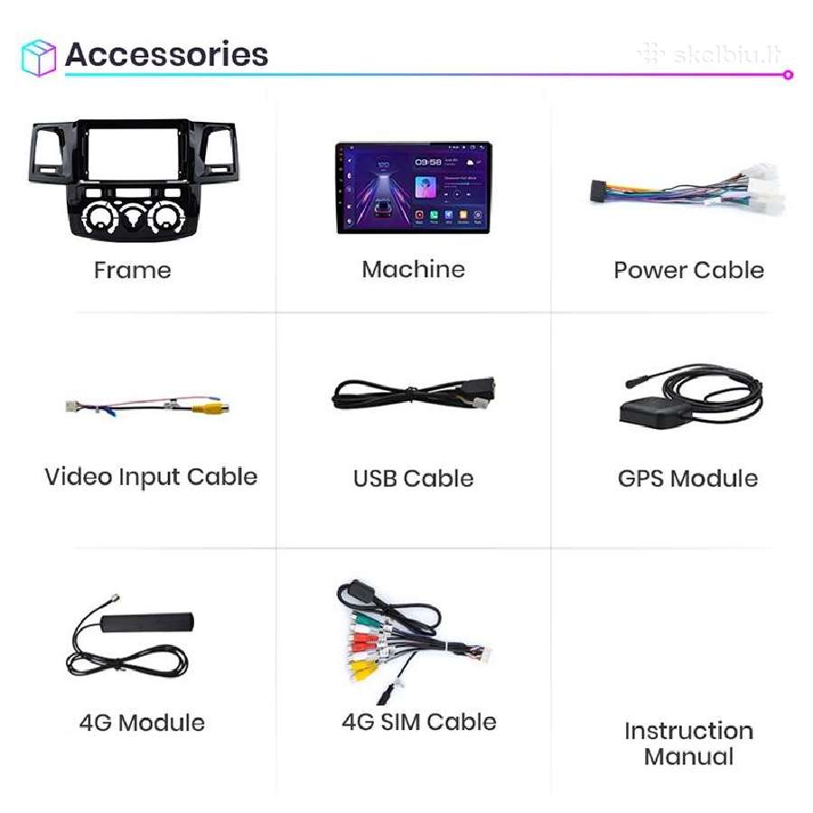 Toyota Hilux 2007-2020 android multimedija - nuotraukos Nr. 15