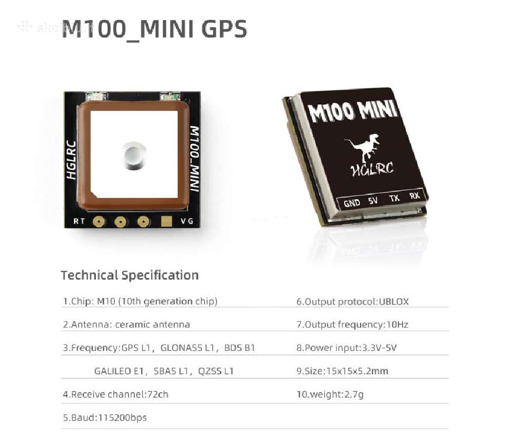 GPS moduliai Hglrc M100 mini / M100 / M100 Pro - nuotraukos Nr. 3