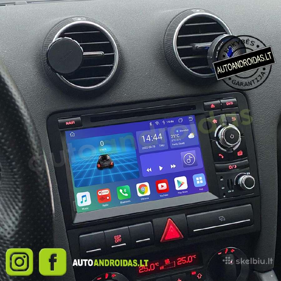 Audi A3 2003-12 Android multimedia Usb/GPS/WiFi/bt