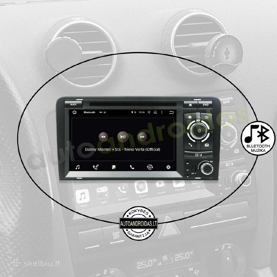 Audi A3 2003-12 Android multimedia Usb/GPS/WiFi/bt - nuotraukos Nr. 6