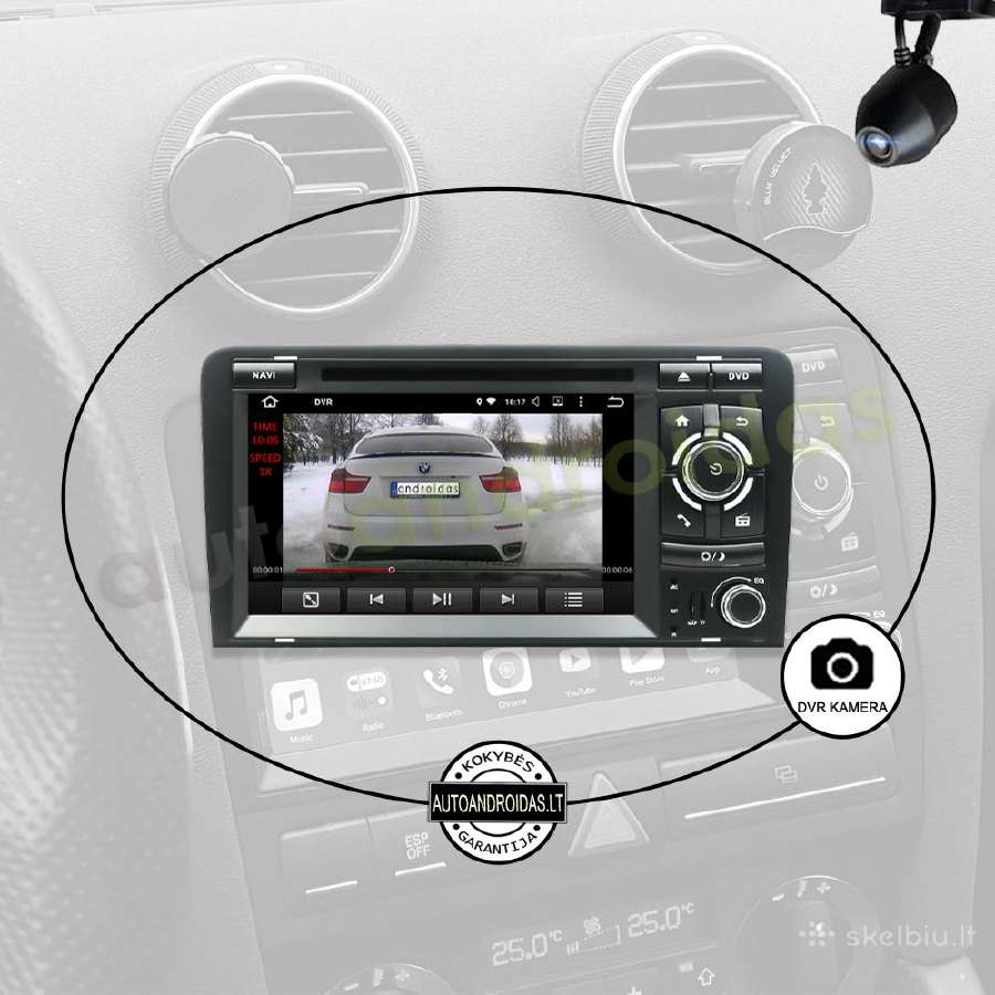 Audi A3 2003-12 Android multimedia Usb/GPS/WiFi/bt - nuotraukos Nr. 8