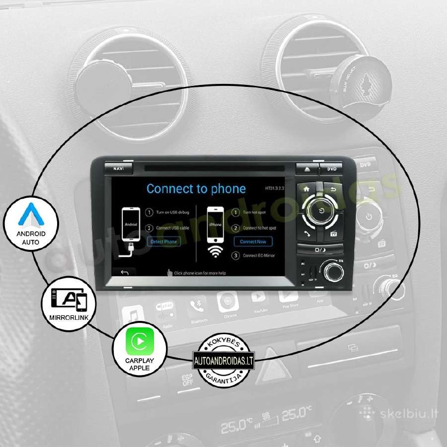 Audi A3 2003-12 Android multimedia Usb/GPS/WiFi/bt - nuotraukos Nr. 10