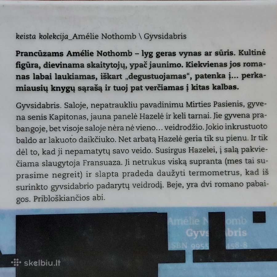 Amelie Nothomb " Gyvsidabris ". - nuotraukos Nr. 4