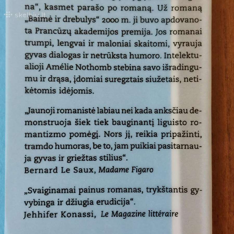 Amelie Nothomb " Gyvsidabris ". - nuotraukos Nr. 8