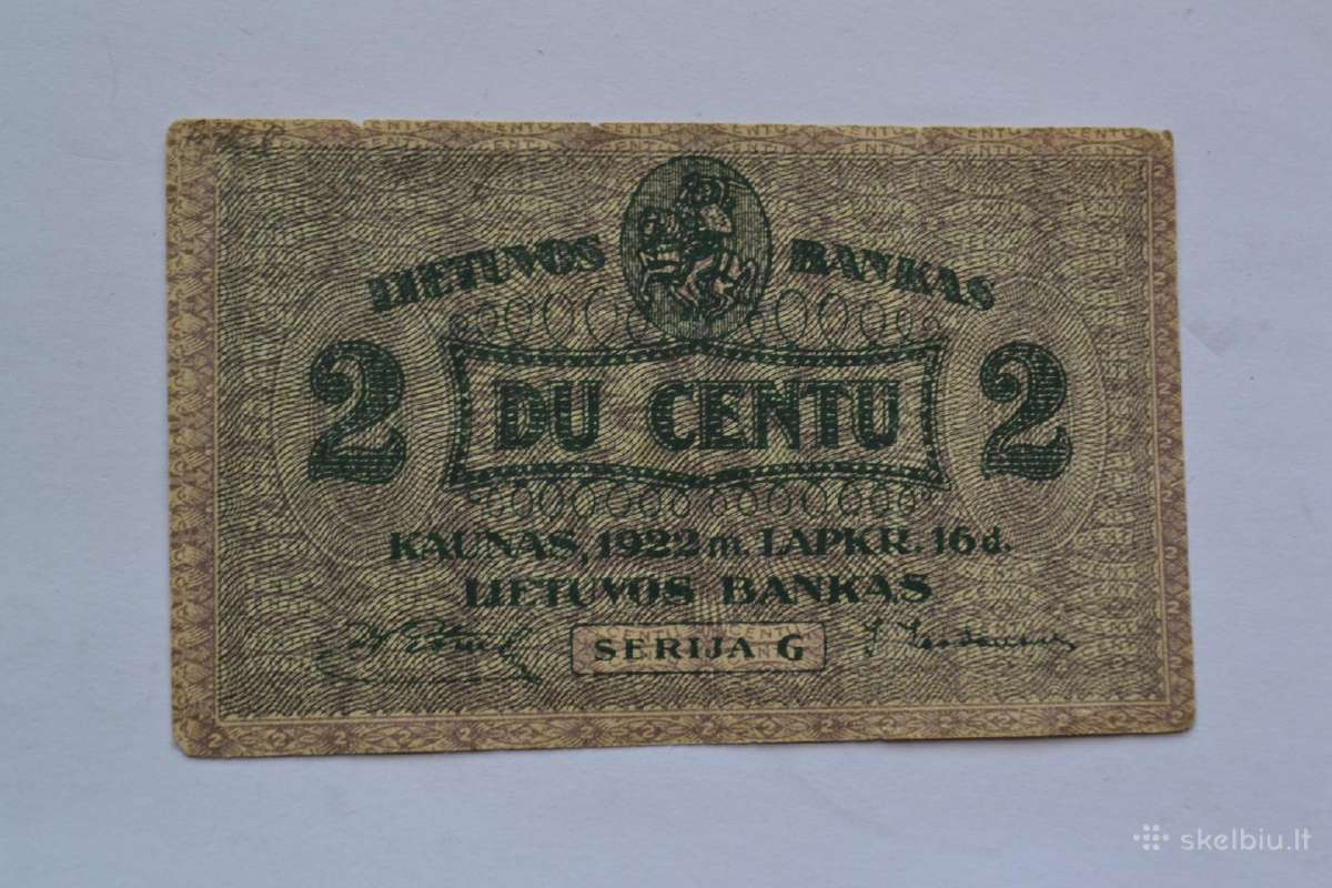 2 centai 1922 g
