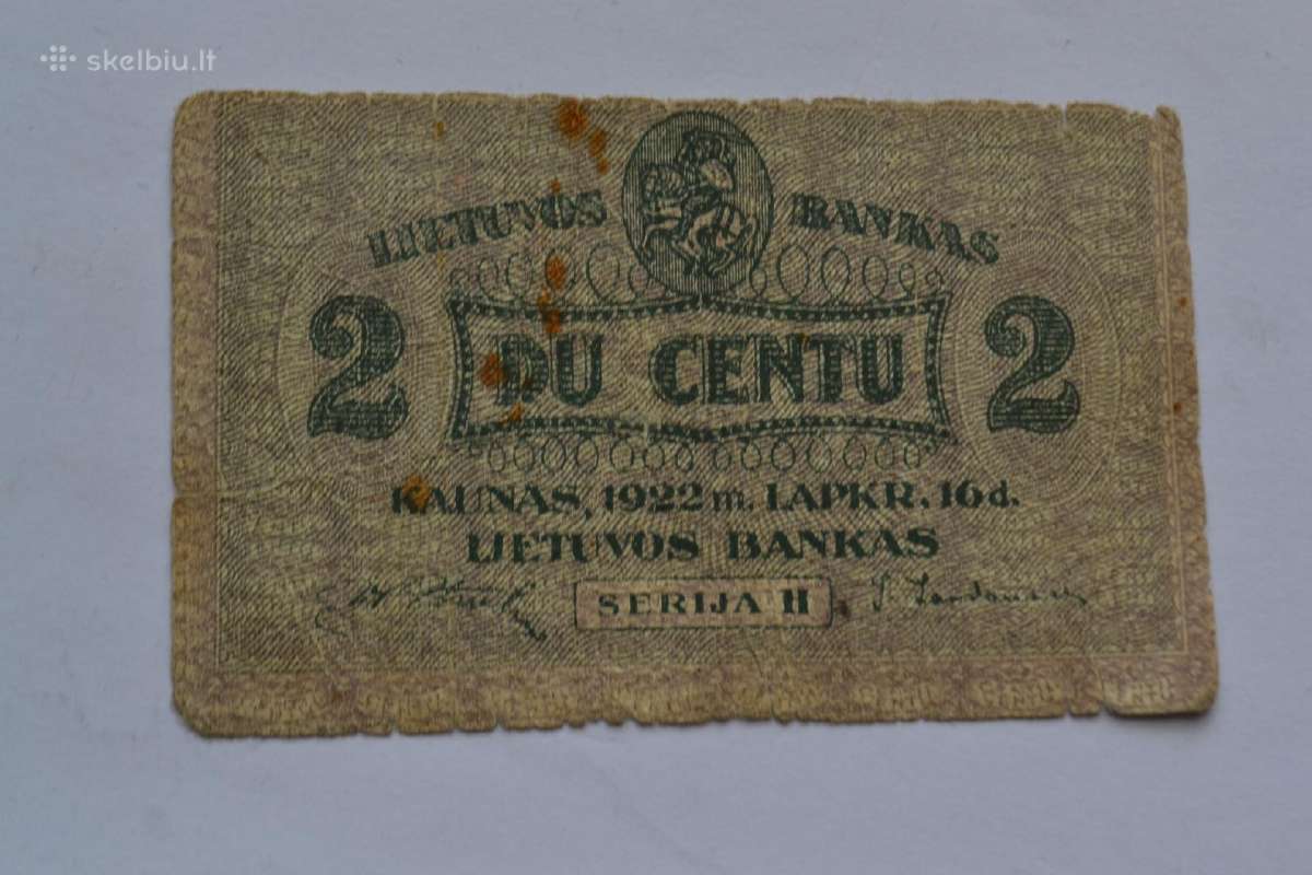 2 centai 1922 h