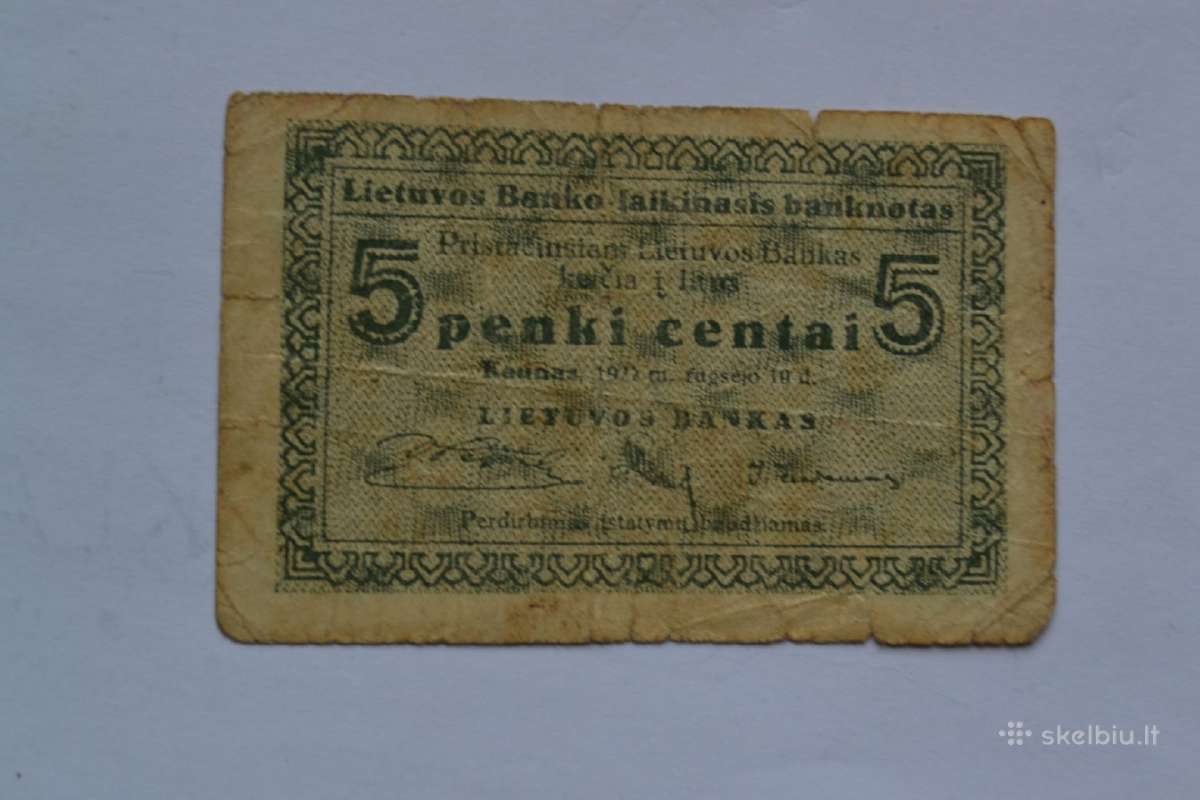 5 Centai 1922 m.laikinasis