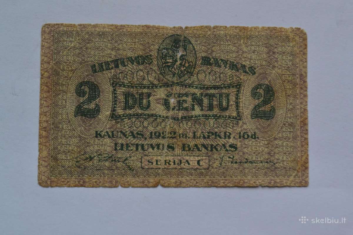 2 centai 1922 m. c