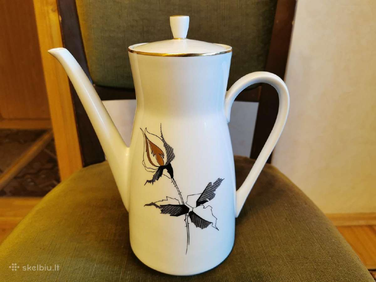 Porceleninis kavinukas su grietinėlės indeliu - nuotraukos Nr. 2