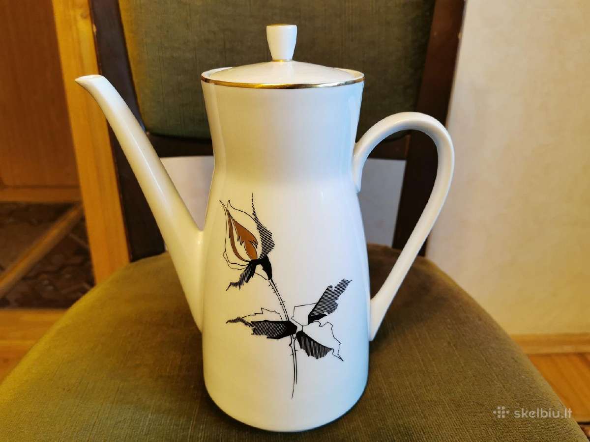 Porceleninis kavinukas su grietinėlės indeliu - nuotraukos Nr. 2