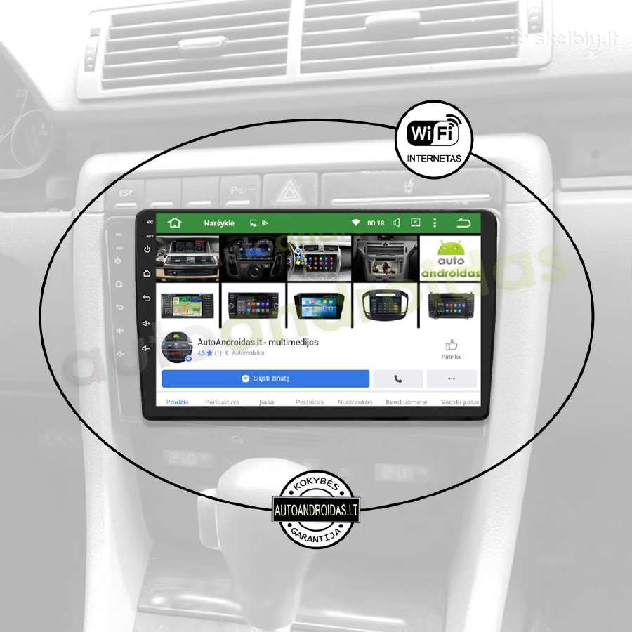 Audi A4 B6 B7 2002-08 Android multimedia GPS/WiFi - nuotraukos Nr. 3