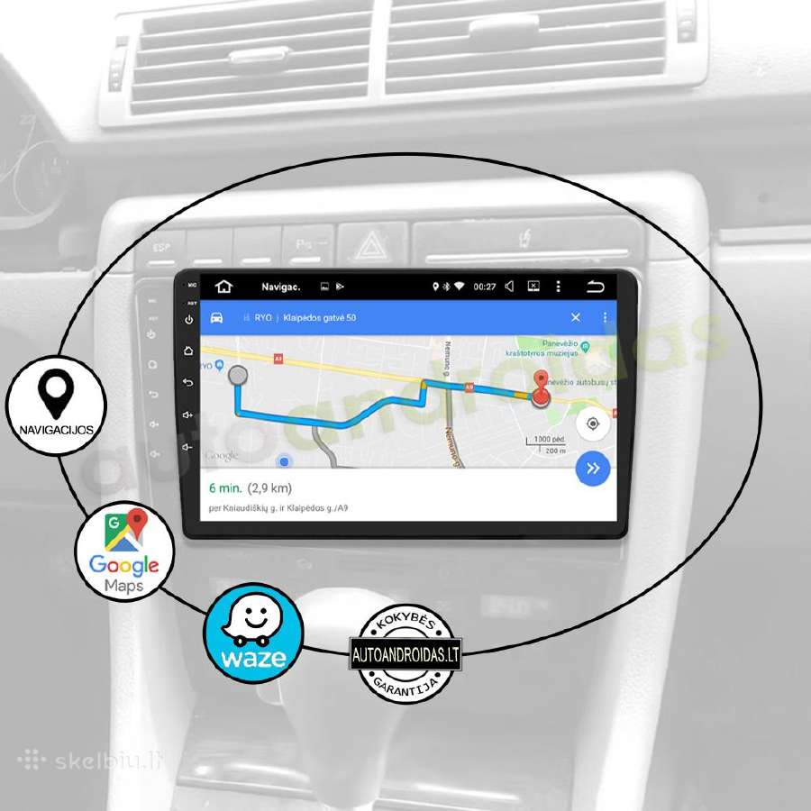 Audi A4 B6 B7 2002-08 Android multimedia GPS/WiFi - nuotraukos Nr. 11