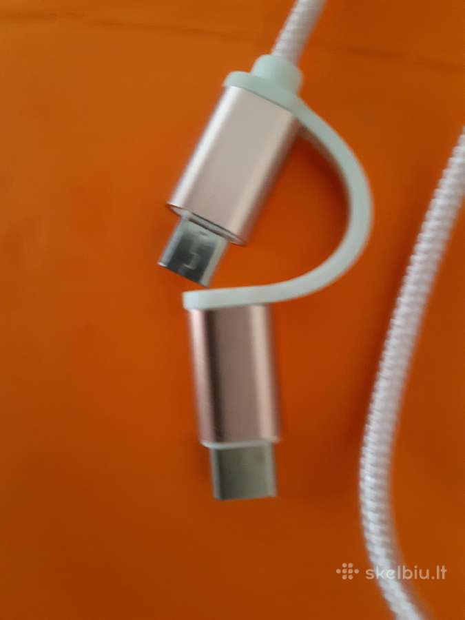 Usb-type C ,Usb- mikro Usb pakrovimo laidas - 1m. - nuotraukos Nr. 2