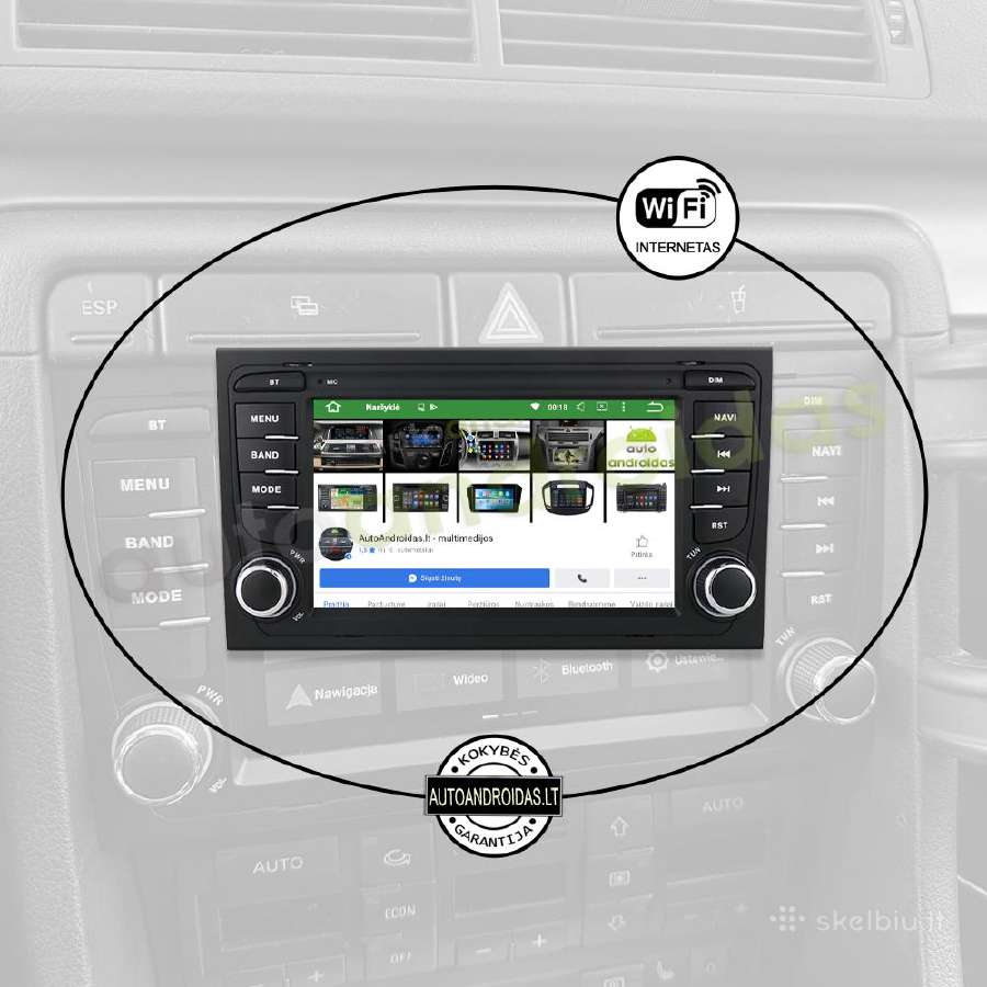Audi A4 B6 B7 2002-08 Symphony Android multimedia - nuotraukos Nr. 3