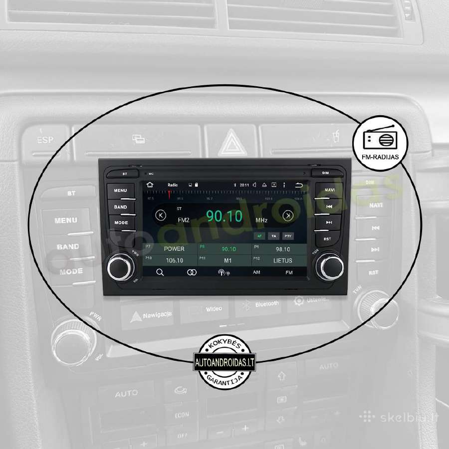 Audi A4 B6 B7 2002-08 Symphony Android multimedia - nuotraukos Nr. 4