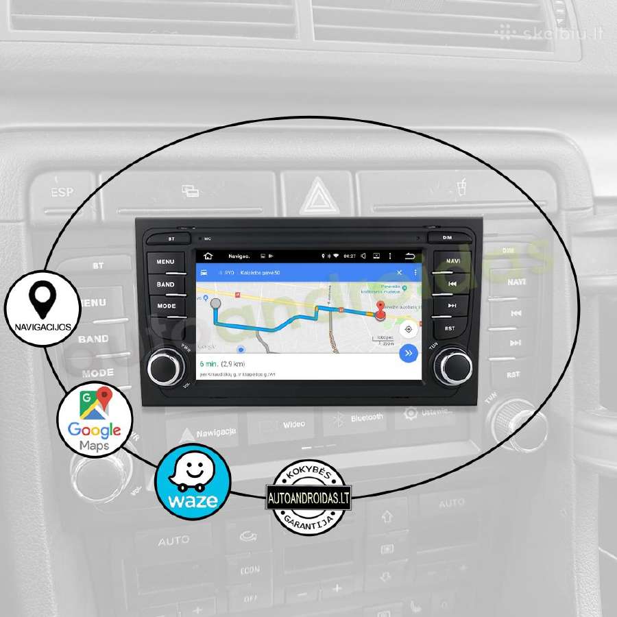 Audi A4 B6 B7 2002-08 Symphony Android multimedia - nuotraukos Nr. 11