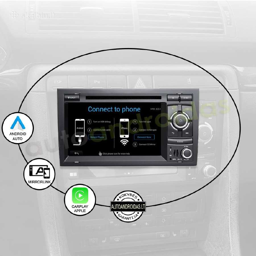 Audi A4 Rns-e 2002-08 Android multimedia GPS/WiFi - nuotraukos Nr. 10