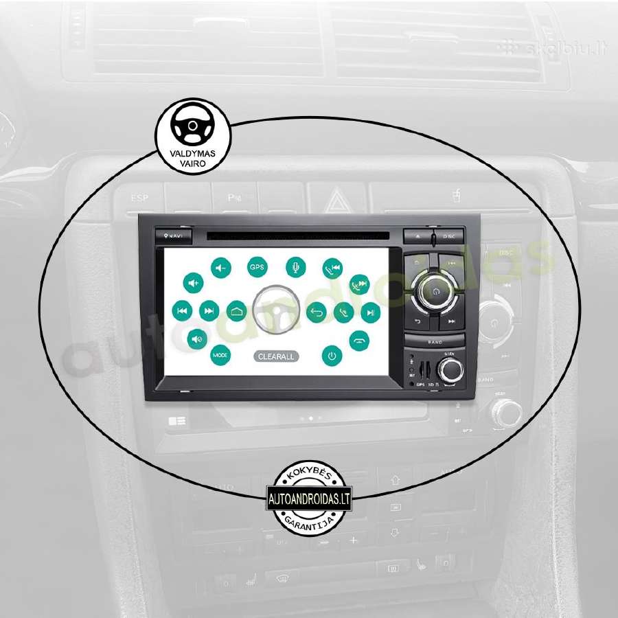 Audi A4 Rns-e 2002-08 Android multimedia GPS/WiFi - nuotraukos Nr. 12